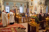 Божественная литургия в Свято-Петро-Павловском кафедральном соборе г.Гомеля