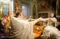 Божественная литургия в Свято-Петро-Павловском кафедральном соборе г.Гомеля