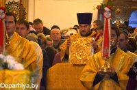 В Свято-Никольском мужском монастыре города Гомеля состоялось праздничное архиерейское богослужение, посвященное 20-летию обители