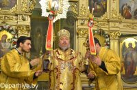 В Свято-Никольском мужском монастыре города Гомеля состоялось праздничное архиерейское богослужение, посвященное 20-летию обители