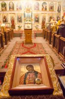 Для поклонения верующих была принесена икона с частицей мощей св.блг.кн. Александра Невского Для поклонения верующих была принесена икона с частицей мощей св.блг.кн. Александра Невского