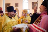 Божественная литургия в день празднования Собора Вселенских учителей и святителей Василия Великого, Григория Богослова и Иоанна Златоуста