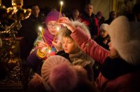 Вечернее богослужение в Свято-Петро-Павловском кафедральном соборе города Гомеля
