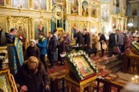 Вечернее богослужение в Свято-Петро-Павловском кафедральном соборе города Гомеля