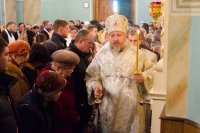 Вечернее богослужение в Свято-Петро-Павловском кафедральном соборе города Гомеля