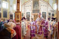 Божественная литургия Преждеосвященных Даров в храме Преображения Господня г.Чечерска