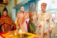 Божественная литургия в храме в честь Амфилохия Почаевского в д.Вежны Божественная литургия в храме в честь Амфилохия Почаевского в д.Вежны