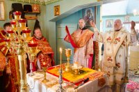 Божественная литургия в храме в честь Амфилохия Почаевского в д.Вежны Божественная литургия в храме в честь Амфилохия Почаевского в д.Вежны