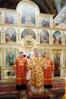 Божественная литургия в Свято-Петро-Павловском кафедральном соборе г.Гомеля