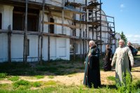 Рабочая поездка в строящийся храм в честь св.блг.кн. Александра Невского г.Рогачева