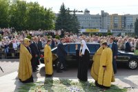 В канун праздника Собора Белорусских святых Святейший Патриарх Кирилл совершил богослужение в Свято-Духовом кафедральном соборе Минска В канун праздника Собора Белорусских святых Святейший Патриарх Кирилл совершил богослужение в Свято-Духовом кафедральном соборе Минска