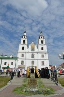 В канун праздника Собора Белорусских святых Святейший Патриарх Кирилл совершил богослужение в Свято-Духовом кафедральном соборе Минска В канун праздника Собора Белорусских святых Святейший Патриарх Кирилл совершил богослужение в Свято-Духовом кафедральном соборе Минска