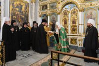 В канун праздника Собора Белорусских святых Святейший Патриарх Кирилл совершил богослужение в Свято-Духовом кафедральном соборе Минска В канун праздника Собора Белорусских святых Святейший Патриарх Кирилл совершил богослужение в Свято-Духовом кафедральном соборе Минска