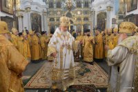 В канун праздника Собора Белорусских святых Святейший Патриарх Кирилл совершил богослужение в Свято-Духовом кафедральном соборе Минска В канун праздника Собора Белорусских святых Святейший Патриарх Кирилл совершил богослужение в Свято-Духовом кафедральном соборе Минска