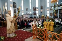 21 июня Преосвященный Стефан в сонме архиереев сослужил Святейшему Патриарху Кириллу