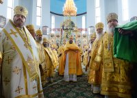 21 июня Преосвященный Стефан в сонме архиереев сослужил Святейшему Патриарху Кириллу