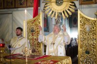 Божественная литургия в Свято-Петро-Павловском кафедральном соборе города Гомеля