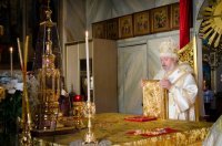 Божественная литургия в Свято-Петро-Павловском кафедральном соборе города Гомеля