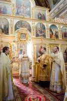 Божественная литургия в Свято-Петро-Павловском кафедральном соборе города Гомеля