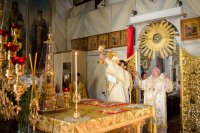 Божественная литургия в Свято-Петро-Павловском кафедральном соборе города Гомеля