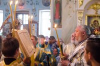 Епископ Стефан совершил вчечернее богослужение с пением акафиста