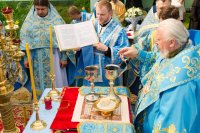 Божественная литургия в день празднования иконы Божией Матери "Тихвинская"