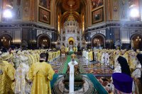 Преосвященнейший Стефан сослужил Святейшему Патриарху Московскому и всея Руси Кириллу в день памяти святого равноапостольного князя Владимира