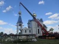 Протоиерей Сергий Леоньков совершил чин освящения крестов для строящегося храма в честь Успения Божией Матери д. Песочная Буда