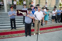 Преосвященнейший Стефан принял участие в мероприятиях, посвященных открытию центра профессиональной подготовки и служебно-прикладных видов спорта Гомельского областного Управления Департамента охраны МВД РБ