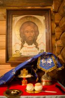 Божественная литургия на подворье Свято-Никольского мужского монастыря города Гомеля в д. Терюха