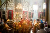 Преосвященнейший Стефан возглавил Божественную литургию в храме Преображения Господня г. Чечерск