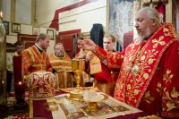 Преосвященнейший Стефан возглавил Божественную литургию в храме Преображения Господня г. Чечерск