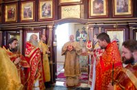 Преосвященнейший Стефан возглавил Божественную литургию в храме святого благоверного князя Александра Невского в д.Нивки.