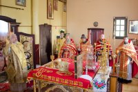 Преосвященнейший Стефан возглавил Божественную литургию в храме святого благоверного князя Александра Невского в д.Нивки.