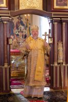 Преосвященнейший Стефан возглавил Божественную литургию в храме святого благоверного князя Александра Невского в д.Нивки.