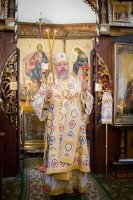 Преосвященнейший Стефан возглавил божественную литургию в храме в честь святого благоверного князя Александра Невского г.Рогачев.