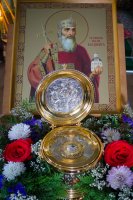 Преосвященнейший Стефан возглавил божественную литургию в храме в честь святого благоверного князя Александра Невского г.Рогачев.