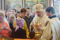 Преосвященнейший Стефан возглавил божественную литургию в храме в честь святого благоверного князя Александра Невского г.Рогачев.