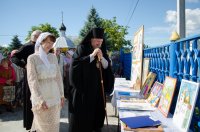 Преосвященнейший Стефан возглавил божественную литургию в храме в честь святого благоверного князя Александра Невского г.Рогачев.