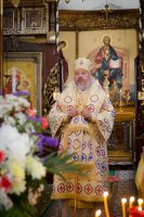 Преосвященнейший Стефан возглавил божественную литургию в храме в честь святого благоверного князя Александра Невского г.Рогачев.