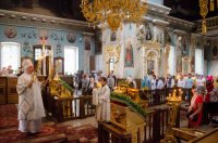 Божественная литургия в Свято-Петро-Павловском кафедральном соборе города Гомеля