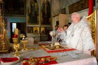 Божественная литургия в Свято-Петро-Павловском кафедральном соборе города Гомеля