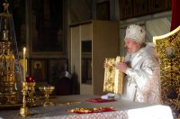 Божественная литургия в Свято-Петро-Павловском кафедральном соборе города Гомеля