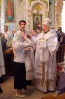 Вечернее богослужение в Свято-Петро-Павловском кафедральном соборе города Гомеля