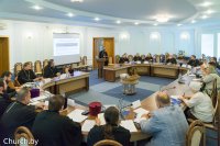 В Минском епархиальном управлении состоялось собрании руководителей епархиальных отделов.