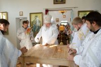 Преосвященнейший Стефан возглавил чин освящения храма Успения Пресвятой Богородицы д.Жгунь