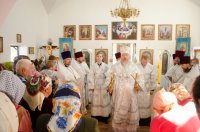 Преосвященнейший Стефан возглавил чин освящения храма Успения Пресвятой Богородицы д.Жгунь