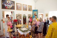 Преосвященнейший Стефан возглавил чин освящения храма Успения Пресвятой Богородицы д.Жгунь