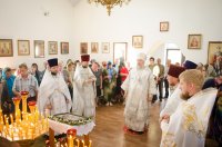 Преосвященнейший Стефан возглавил чин освящения храма Успения Пресвятой Богородицы д.Жгунь