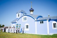 Преосвященнейший Стефан возглавил чин освящения храма Успения Пресвятой Богородицы д.Жгунь